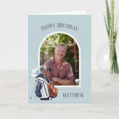 Carte d'anniversaire à thème golf avec une seule p (Devant)
