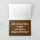 Carte d'anniversaire à thème occidental avec basse (Intérieur)