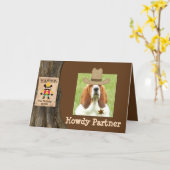 Carte d'anniversaire à thème occidental avec basse (Fleur jaune)