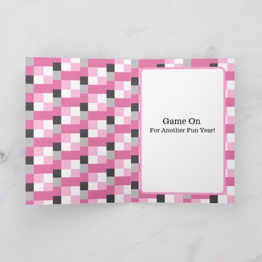 Carte d'anniversaire à thème pour filles (Intérieur)