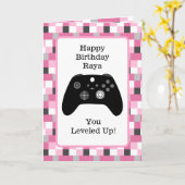 Carte d'anniversaire à thème pour filles (Fleur jaune)