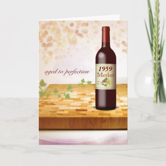 Carte d'anniversaire à thème pour les vins de Pers (Devant)