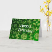 Carte d'anniversaire à thème technique (Fleur jaune)