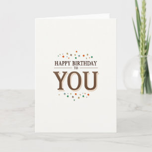 Carte d'anniversaire à ton chaud