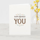Carte d'anniversaire à ton chaud (Fleur jaune)