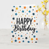 Carte d'anniversaire à typographie festive (Fleur jaune)