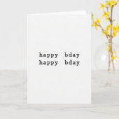 Carte d'anniversaire à typographie rétro (Fleur jaune)
