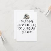 CARTE D'ANNIVERSAIRE À UN VÉRITABLE GEM (Devant/Arrière en situation)