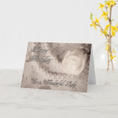 Carte d'anniversaire à une dame merveilleuse (Fleur jaune)