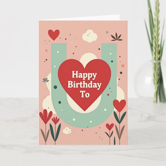 Carte d'anniversaire à voûte sincère (Devant)