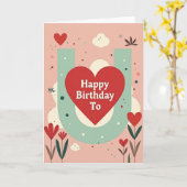 Carte d'anniversaire à voûte sincère (Fleur jaune)