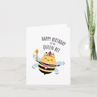 Carte d'anniversaire abeille - "Joyeux anniversair