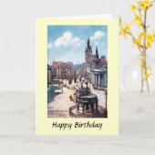 Carte d'anniversaire - Aberdeen, Écosse (Fleur jaune)