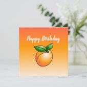 Carte d'anniversaire Abricot (Debout devant)
