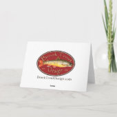 Carte d'anniversaire Abstraite de pêche à la mouch (Dos)