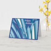 Carte d'anniversaire abstraite de tourbillonnement (Fleur jaune)