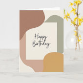 Carte d'anniversaire abstraite douce (Fleur jaune)