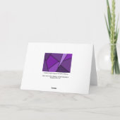 Carte d'anniversaire Abstraite en polygones violet (Dos)