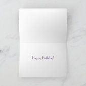 Carte d'anniversaire Abstraite en polygones violet (Intérieur)