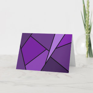 Carte d'anniversaire Abstraite en polygones violet