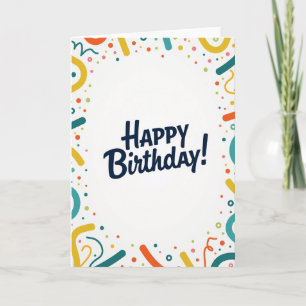 Carte d'anniversaire abstraite jubilatoire