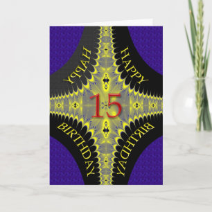 Carte d'anniversaire Abstraite pour 15 ans