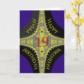 Carte d'anniversaire Abstraite pour 19 ans (Fleur jaune)
