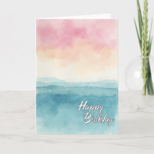 Carte d'anniversaire abstraite sereine