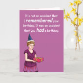 Carte d'anniversaire accidentelle. (Fleur jaune)