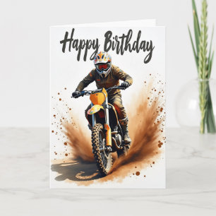 Carte d'anniversaire Action Off Road