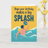 Carte d'anniversaire Action Wave (Fleur jaune)