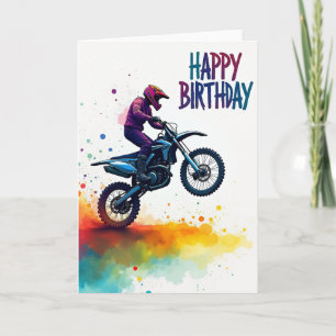 Carte d'anniversaire Action Wheelie