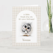 Carte d'anniversaire Adorable Oiseau Bébé (Devant)