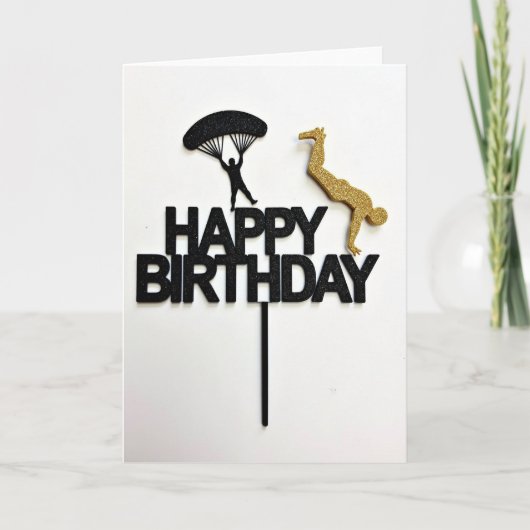Carte d'anniversaire aérienne pailletée (Devant)