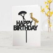 Carte d'anniversaire aérienne pailletée (Fleur jaune)