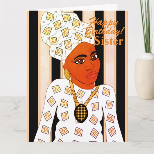 Carte d'anniversaire afro-américaine Afrocentrique (Devant)