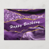 Carte d'anniversaire Agate Violet violet Parties s (Devant)