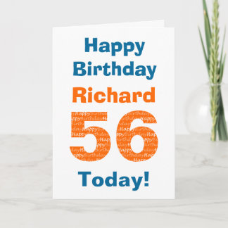 Carte d'anniversaire AGE et nom personnalisé