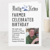 Carte d'anniversaire agricole pour personnaliser (Devant)