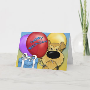 Carte d'anniversaire Airedale Terrier