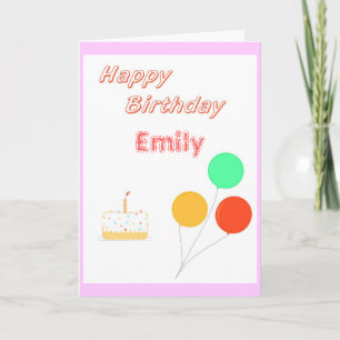 Carte d'anniversaire Ajouter le nom (et l'âge de l