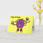 Carte d'anniversaire AL- Funny Ticket Monster (Fleur jaune)