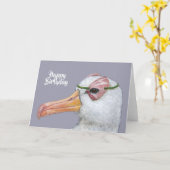 Carte d'anniversaire Albatros (Fleur jaune)