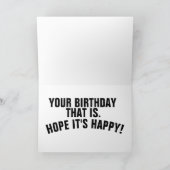 CARTE D'ANNIVERSAIRE ALIEN AMUSANTE (Intérieur)