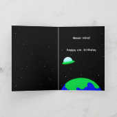Carte d'anniversaire Alien de satire par Jo Images (Intérieur)