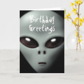 Carte d'anniversaire Alien déplaisant (Fleur jaune)