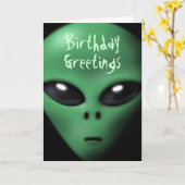 Carte d'anniversaire Alien déplaisant (Fleur jaune)