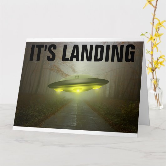 CARTE D'ANNIVERSAIRE ALIEN FUNNY GRANDE CARTE (Fleur jaune)