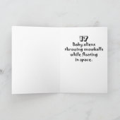 Carte d'anniversaire Alien humoristique par Jo Ima (Intérieur)