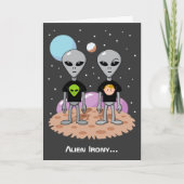Carte d'anniversaire Alien Irony (Devant)
